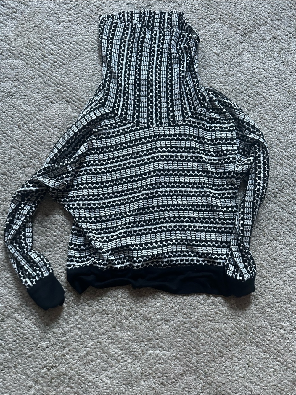 Chenault Black and White Knit Pullover